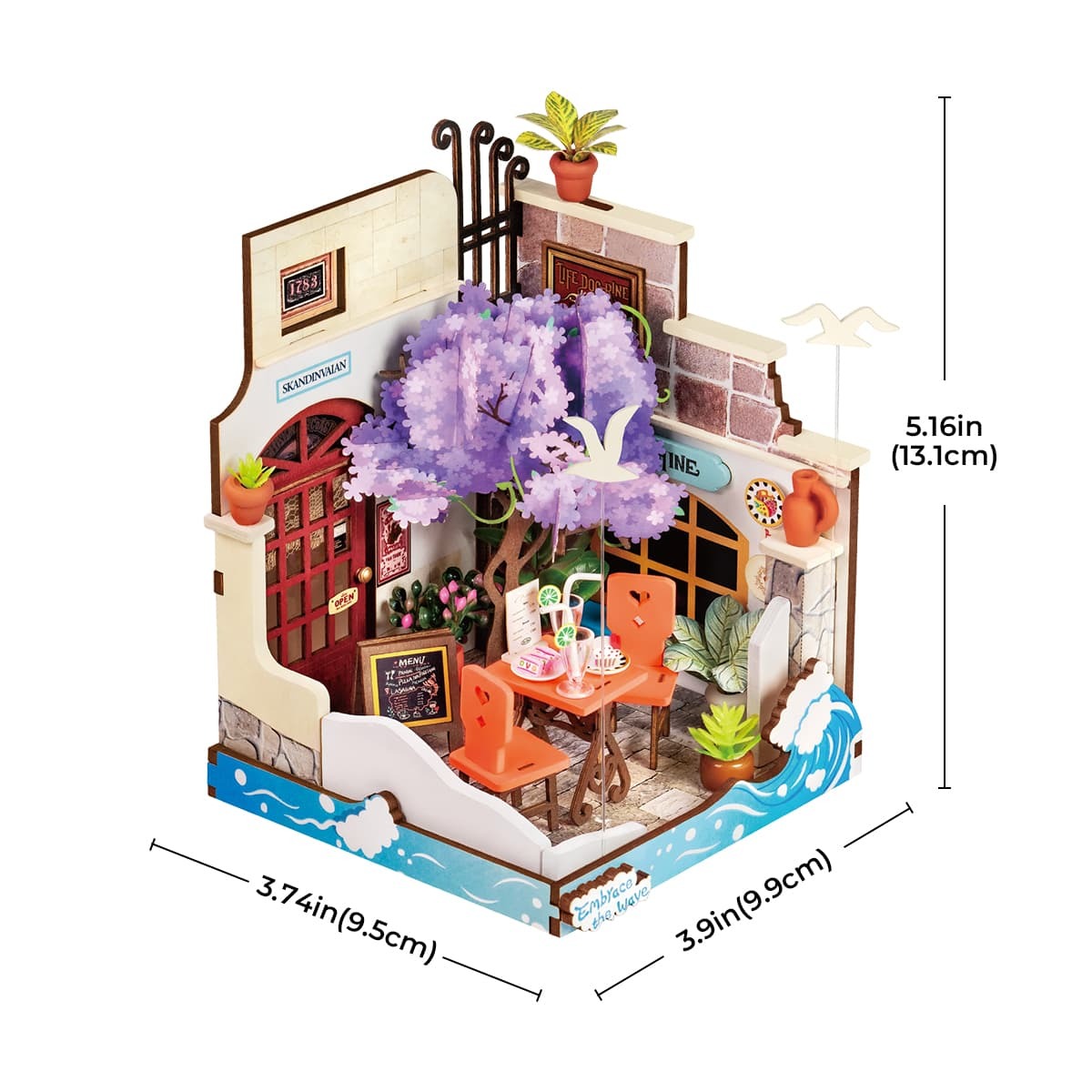 Rolife Sea Holiday Restaurant DIY Miniature House