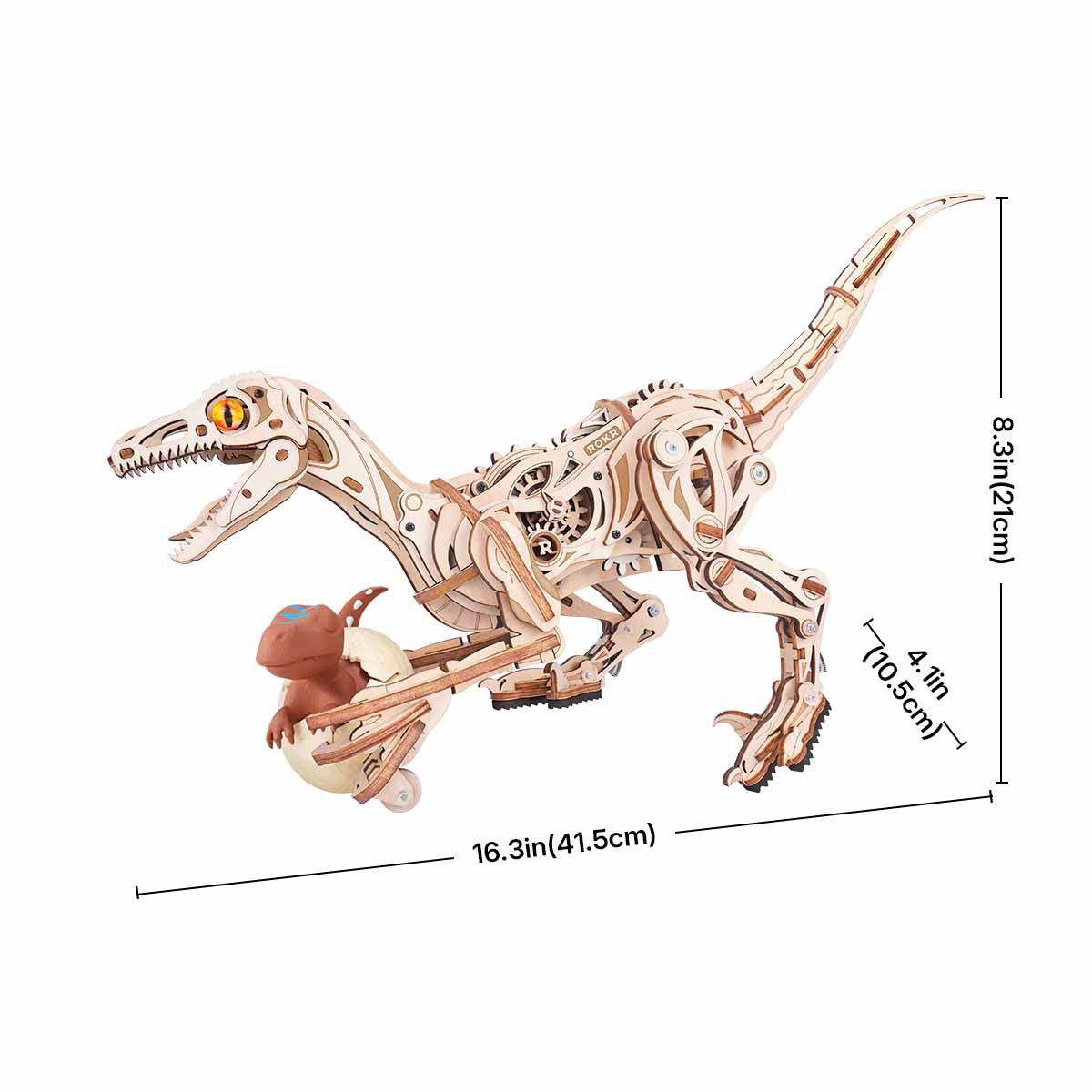 ROKR Velociraptor Mechanical 3D Wooden Puzzle