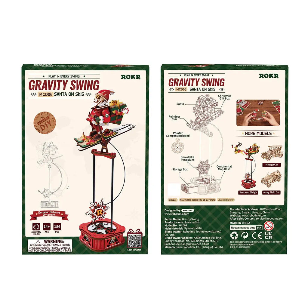 ROKR Santa on Skis Pendulum Balance Toy 3D Puzzle Toys Quiz