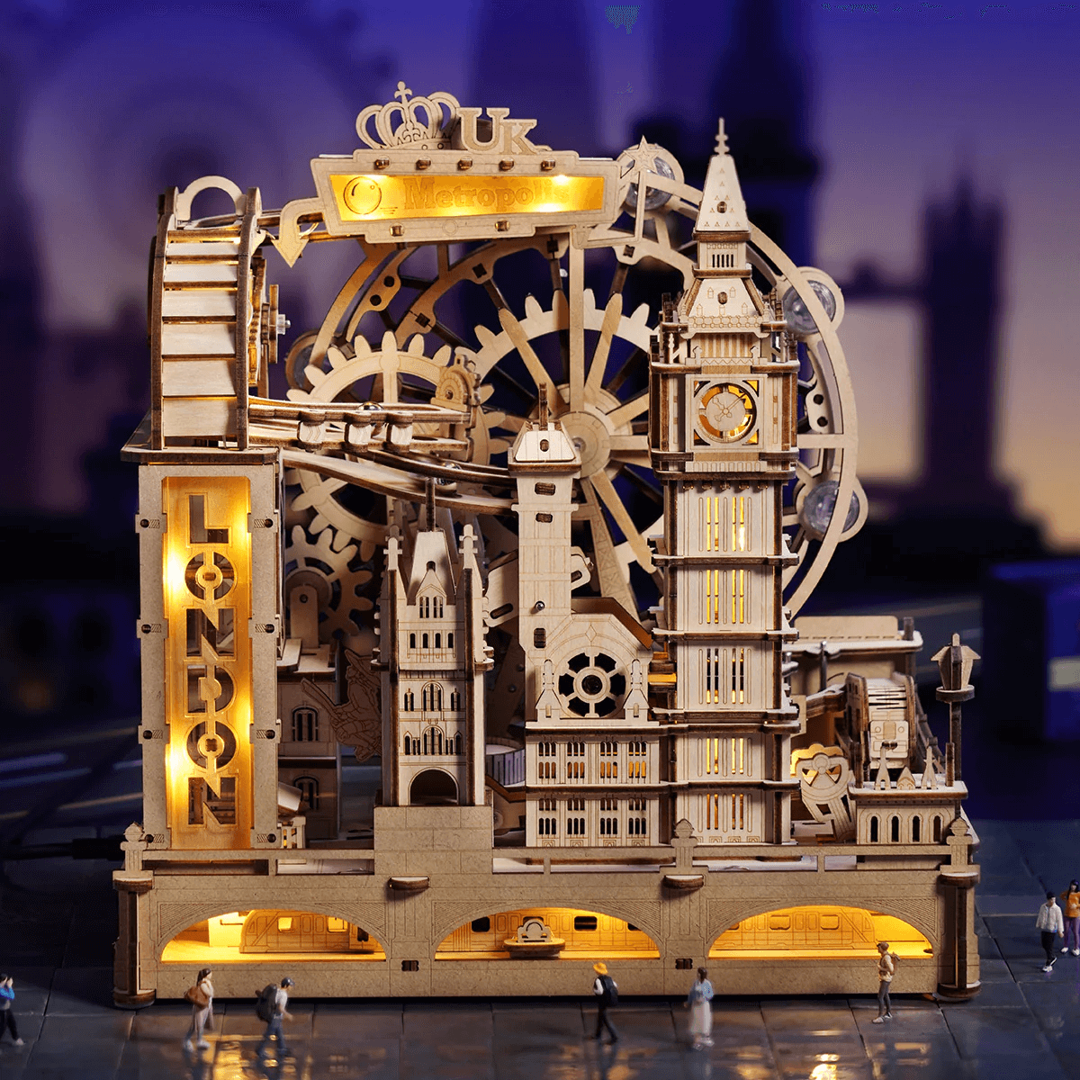 Marble Travel • London Marble Run Wooden 3D Puzzle - Toys Quiz