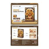 Rowod Golden slunečnice zeď umění 3D dřevěné puzzle Toys Quiz