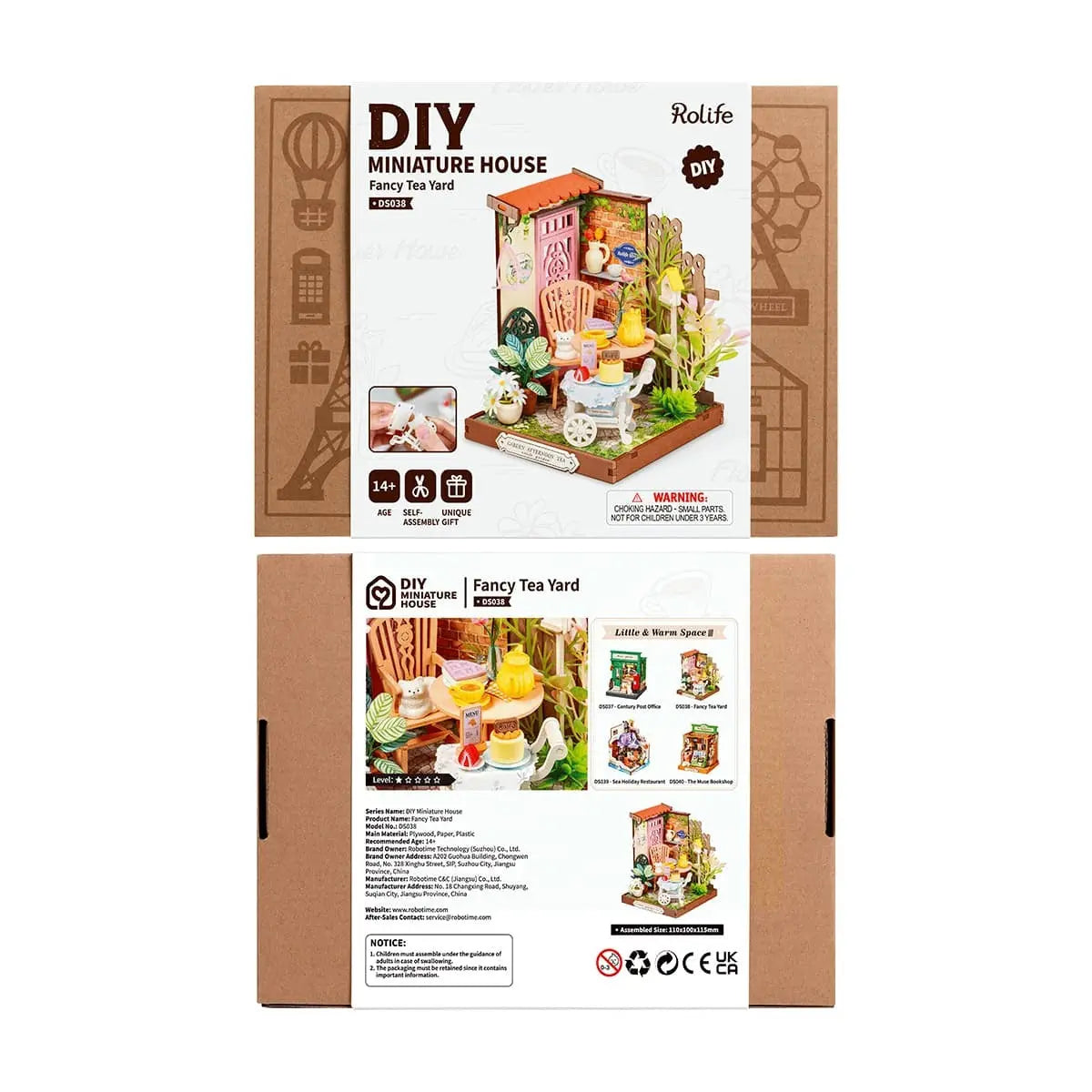 Rolife Fancy Tea Yard DIY Miniature House Toys Quiz