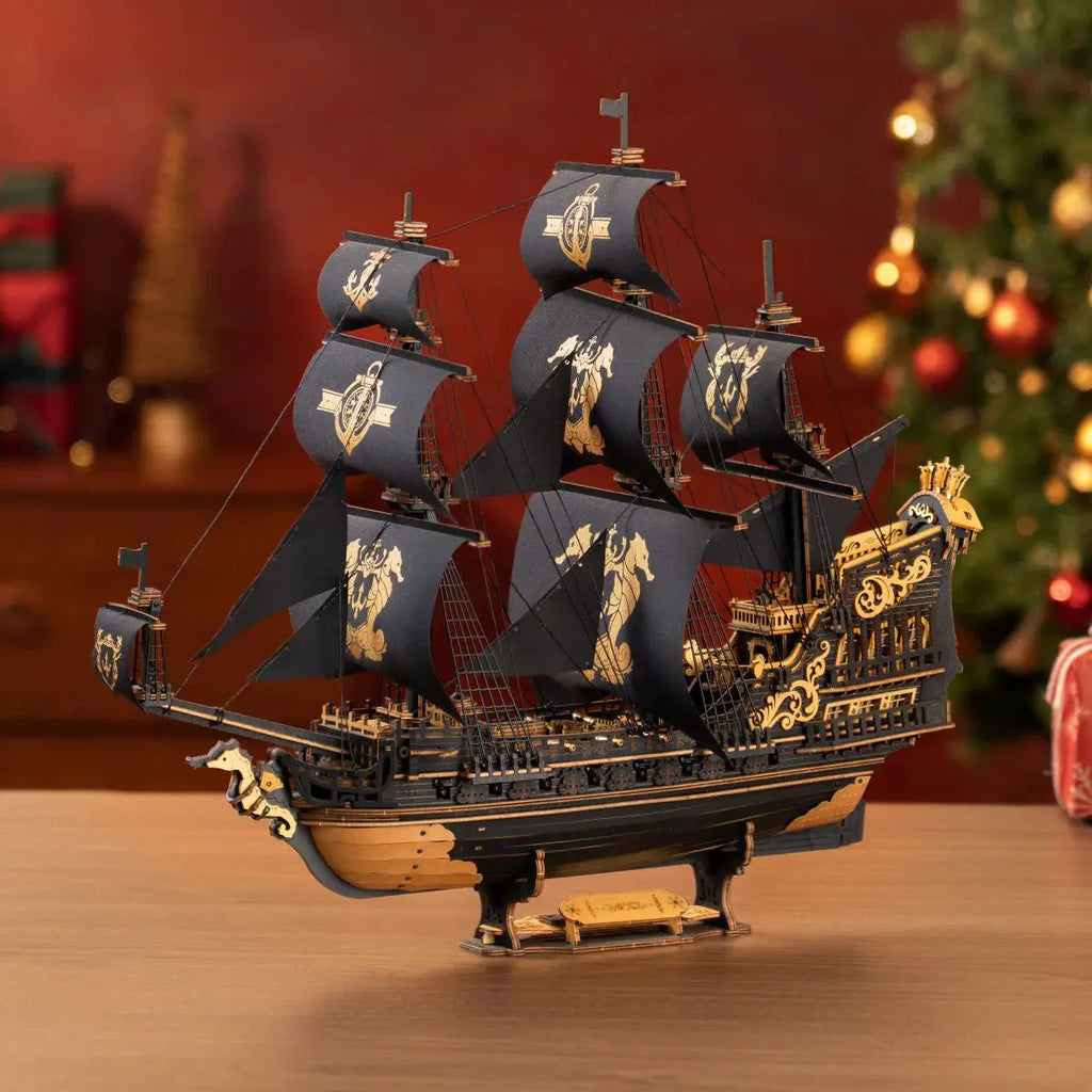 ROKR The Seahorse Barque 3D Wooden Puzzle Toys Quiz