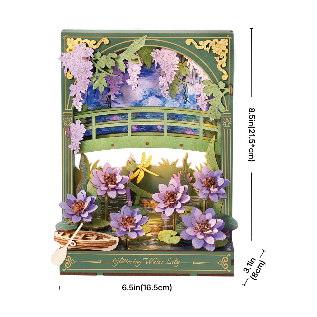 Rowood Glittering Water Lily Wall Art 3D Wooden Puzzle