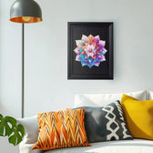 Rowood Mystic Mandala Květina dřevěné puzzle zobrazeny jako zeď umění