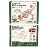 ROKR Velociraptor Mechanické 3D dřevěné puzzle Toys Quiz