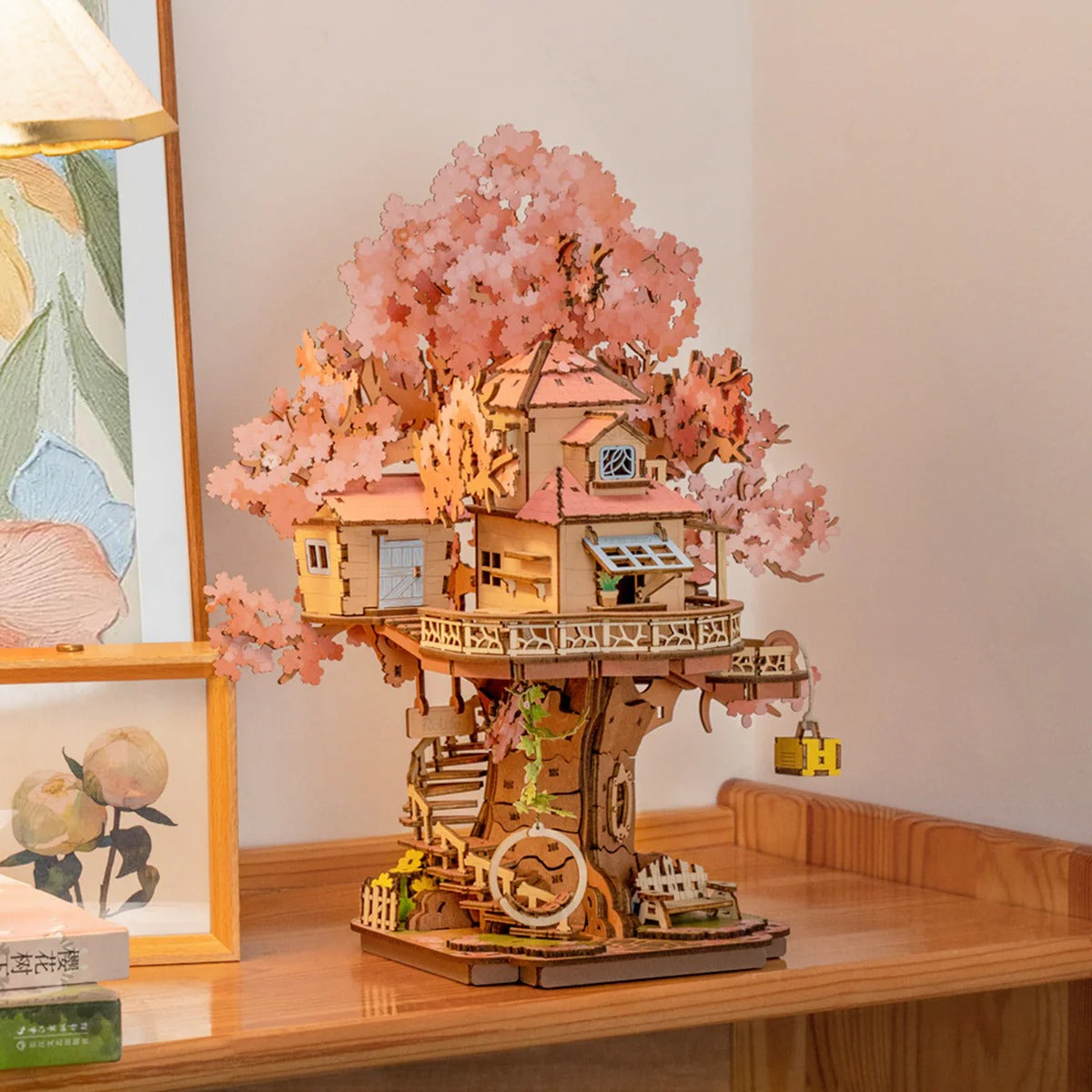 Rolife Sakura Tree House DIY Wooden 3D Puzzle