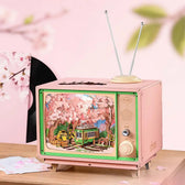 Rolife Sakura Dreamy Tour DIY Music Box 3D Wooden Puzzle Toys Quiz