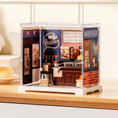 Completed Rolife Butter Bakery miniature house displayed on a tabletop