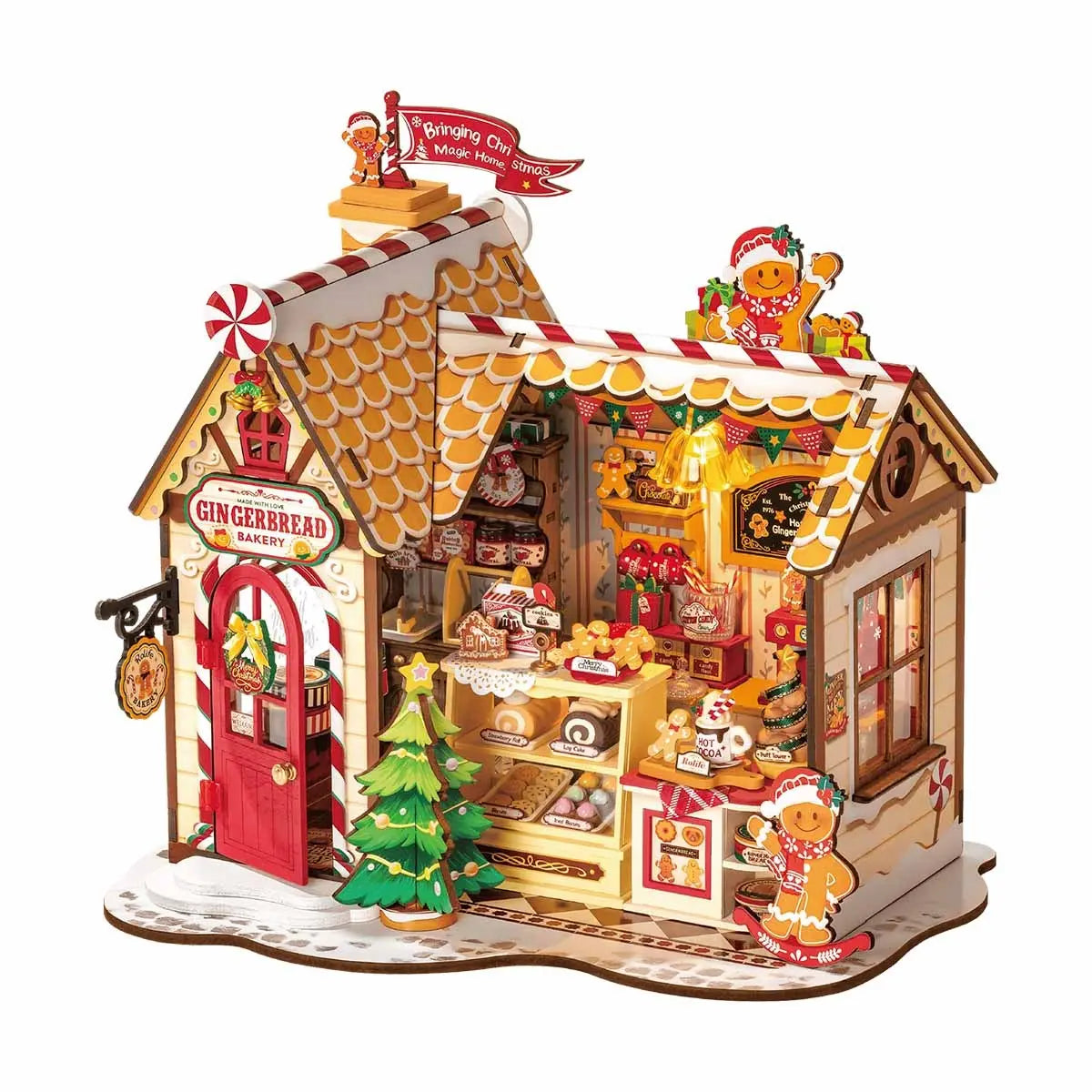 Rolife Gingerbread House DIY Miniature House Toys Quiz