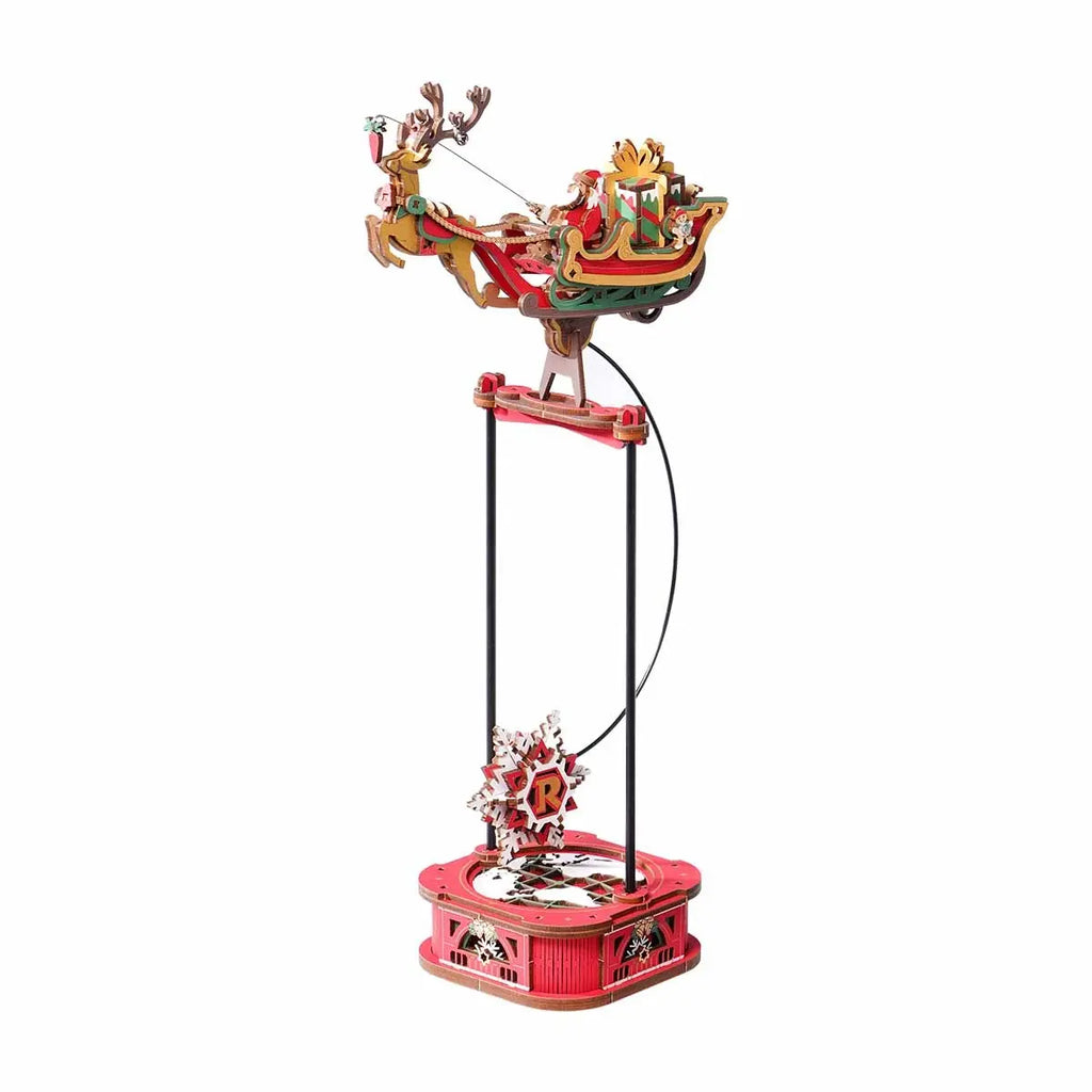 ROKR Santa on Sleigh Pendulum Balance Toy 3D Wooden Puzzle Toys Quiz