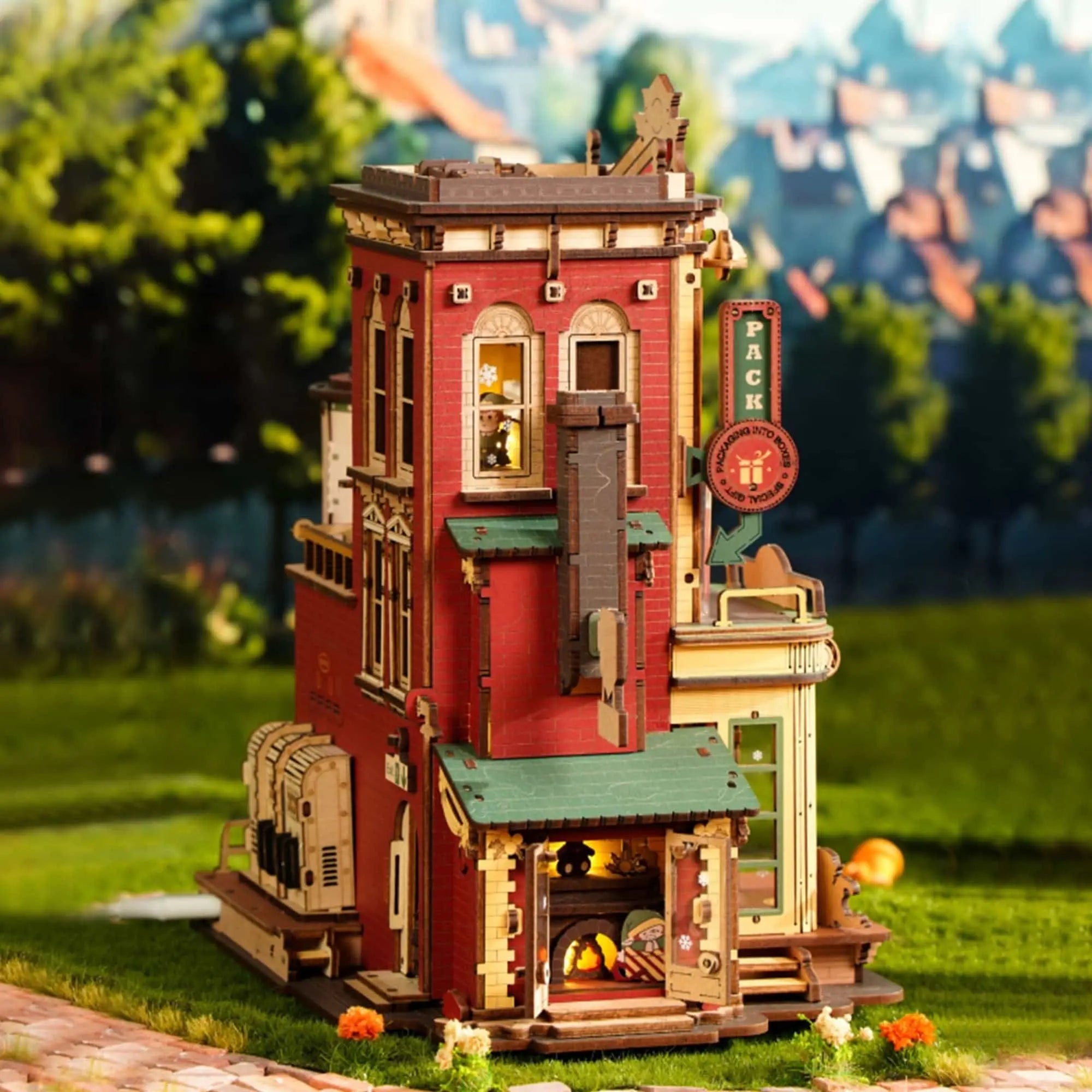 ROKR Christmas Dream Gift Factory Wooden Music Box Toys Quiz