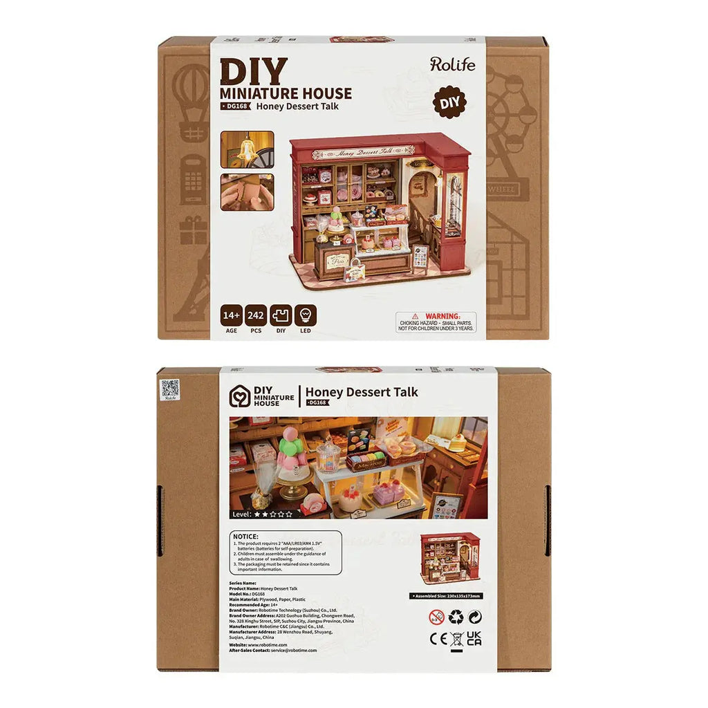 Rolife Honey Dessert Talk DIY Miniature House Toys Quiz