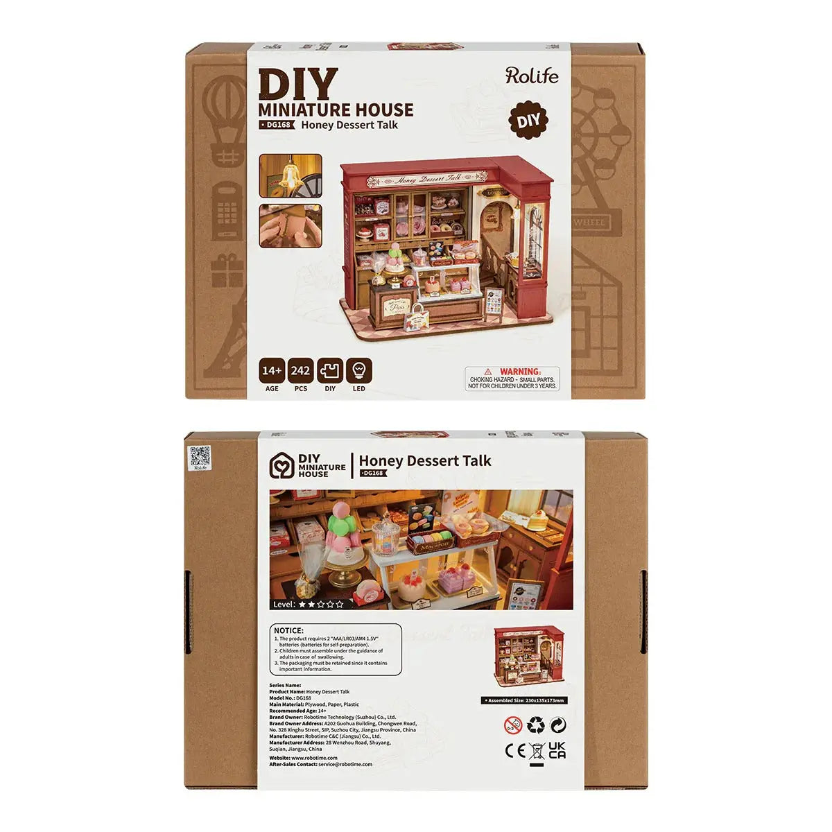Rolife Honey Dessert Talk DIY Miniature House Toys Quiz