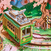 Rolife Sakura Dreamy Tour DIY Music Box 3D Wooden Puzzle Toys Quiz