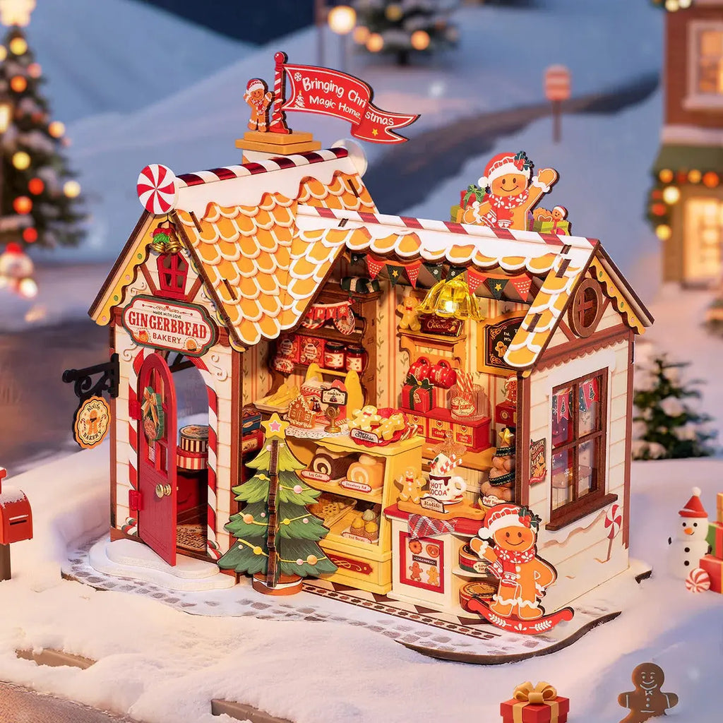 Rolife Gingerbread House DIY Miniature House Toys Quiz