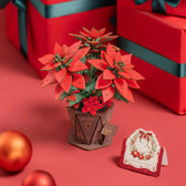 Rowood Poinsettia DIY Flower Bouquet 3D Wooden Puzzle Toys Quiz