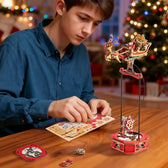 ROKR Santa on Sleigh Pendulum Balance Toy 3D Wooden Puzzle Toys Quiz