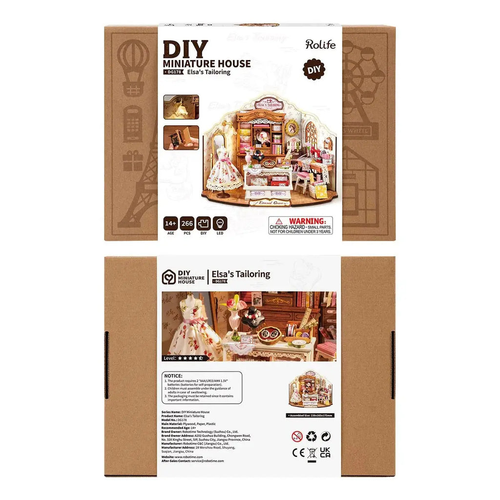 Rolife Elsa's Tailoring DIY Miniature House Toys Quiz