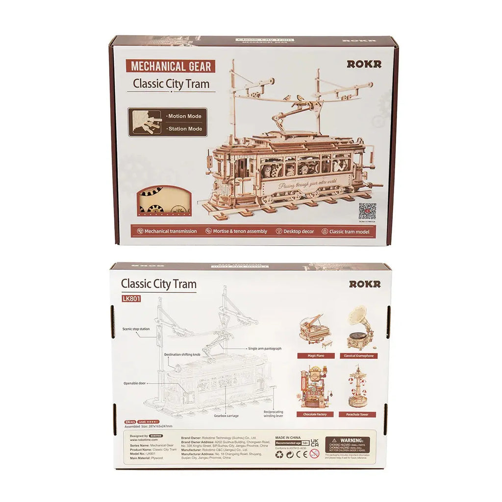 ROKR Classic City Tram 3D Wooden Puzzle ROKR