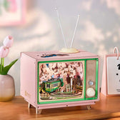 Rolife Sakura Dreamy Tour DIY Music Box 3D Wooden Puzzle Toys Quiz