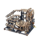 ROKR Marble Spaceport Marble Run 3D Wooden Puzzle Toys Quiz