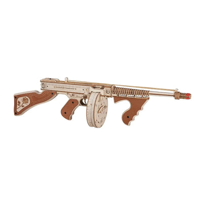 ROKR Thompson Submachine Toy Gun 3D Wooden Puzzle Toys Quiz