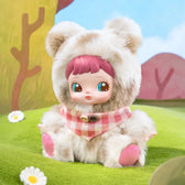Charline Lively Bear white plush pendant in pastel forest