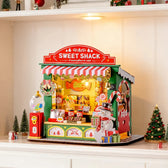 Rolife Christmas Candy Stand DIY Miniature House Toys Quiz