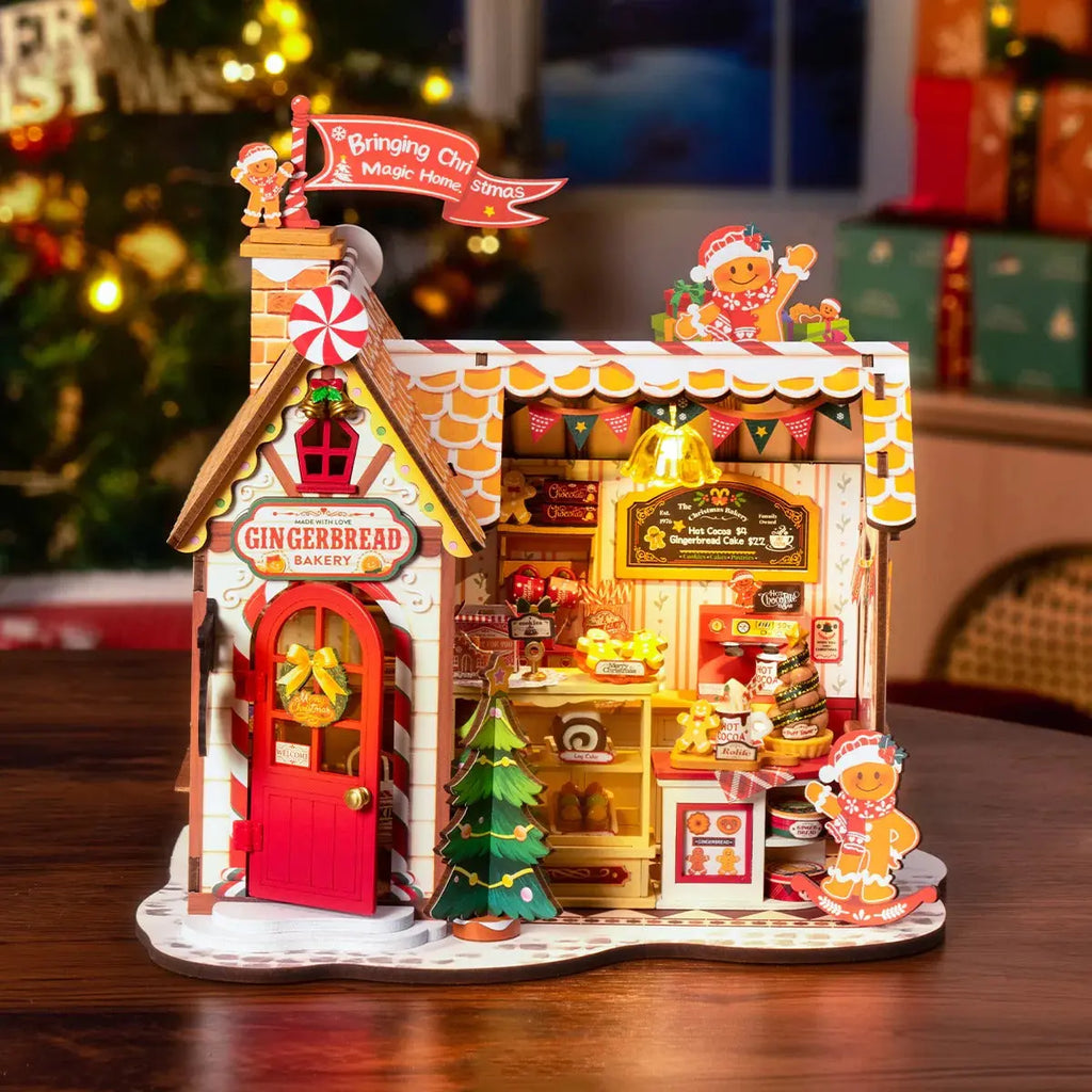 Rolife Gingerbread House DIY Miniature House Toys Quiz