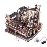ROKR Marble Spaceport Marble Run 3D Wooden Puzzle Toys Quiz