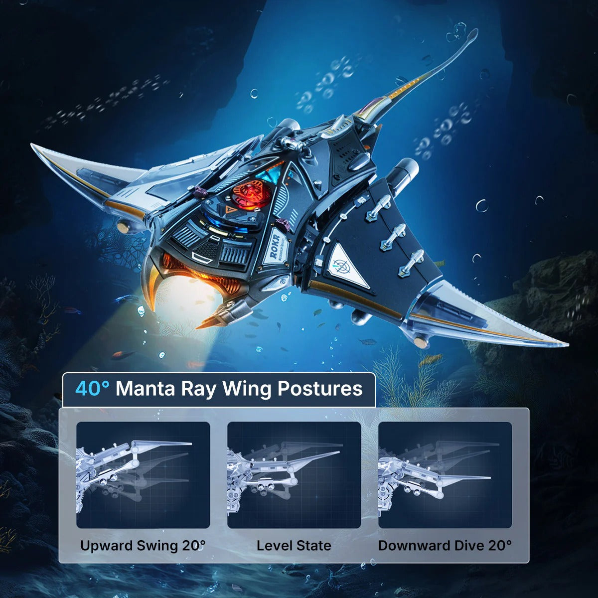 ROKR Manta Ray Mechanical 3D Puzzle Kit