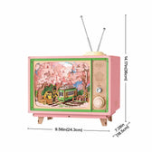 Rolife Sakura Dreamy Tour DIY Music Box 3D Wooden Puzzle Toys Quiz