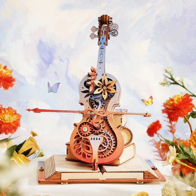 ROKR Symphony of Gorgeous Dreams Mechanical Music Box 3D Wooden Puzzle Toys Quiz