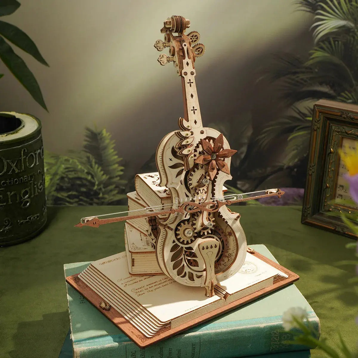 ROKR Magic Cello Mechanical Music Box 3D Wooden Puzzle Toys Quiz