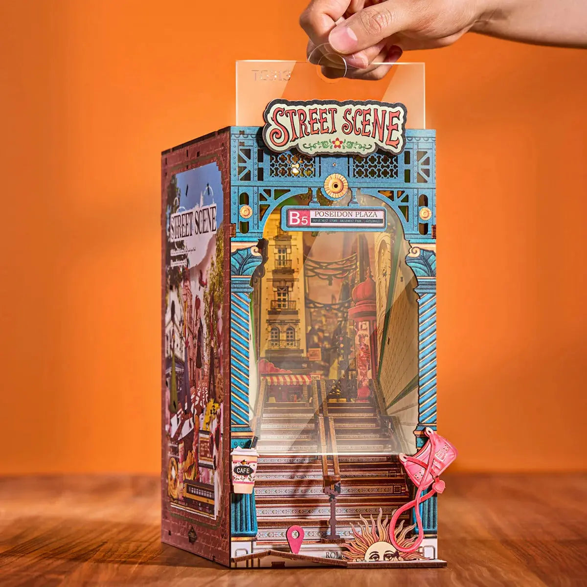 Rolife Street Scene DIY Book Nook Shelf Insert Toys Quiz