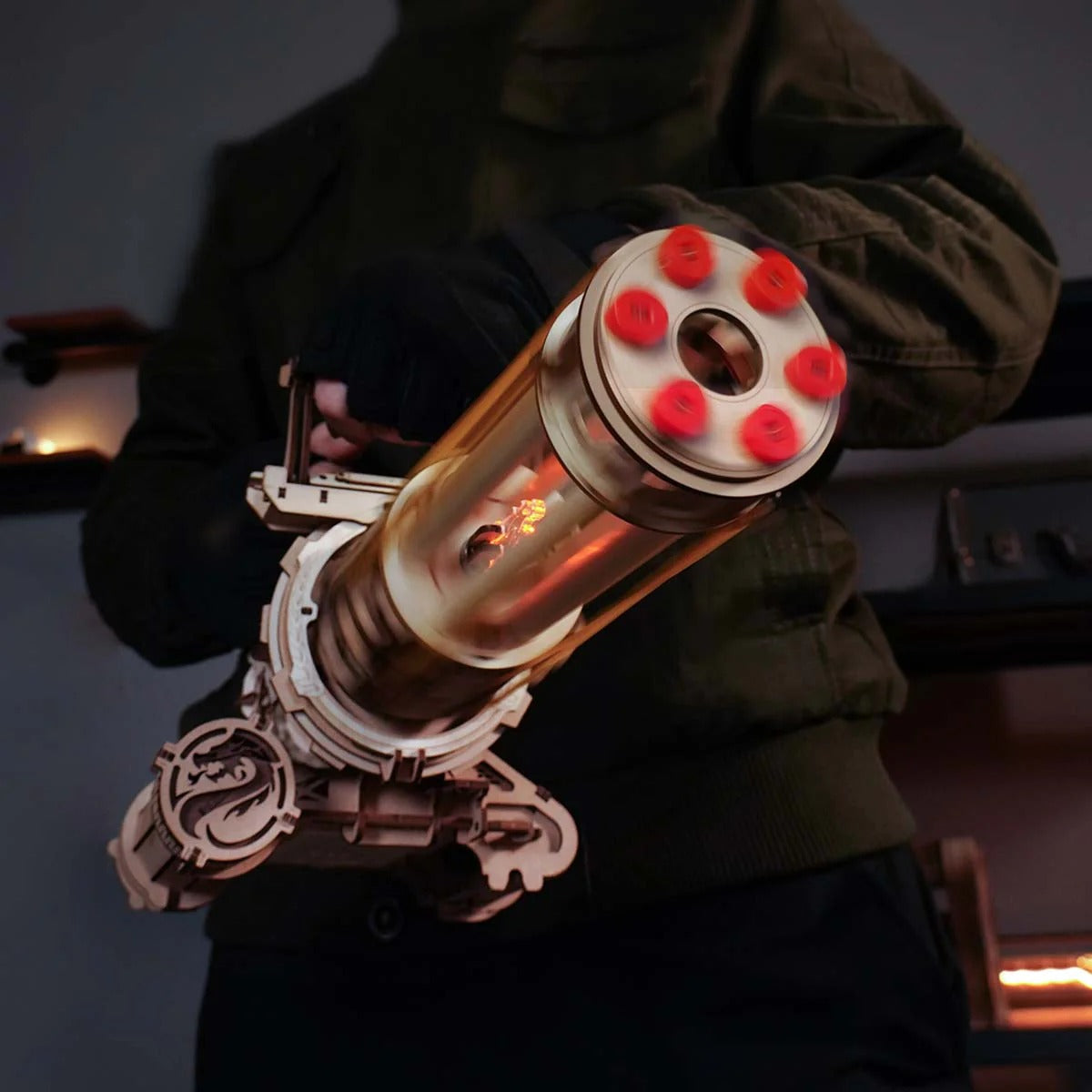 ROKR Rotating-Barrel Machine Toy Gun 3D Wooden Puzzle