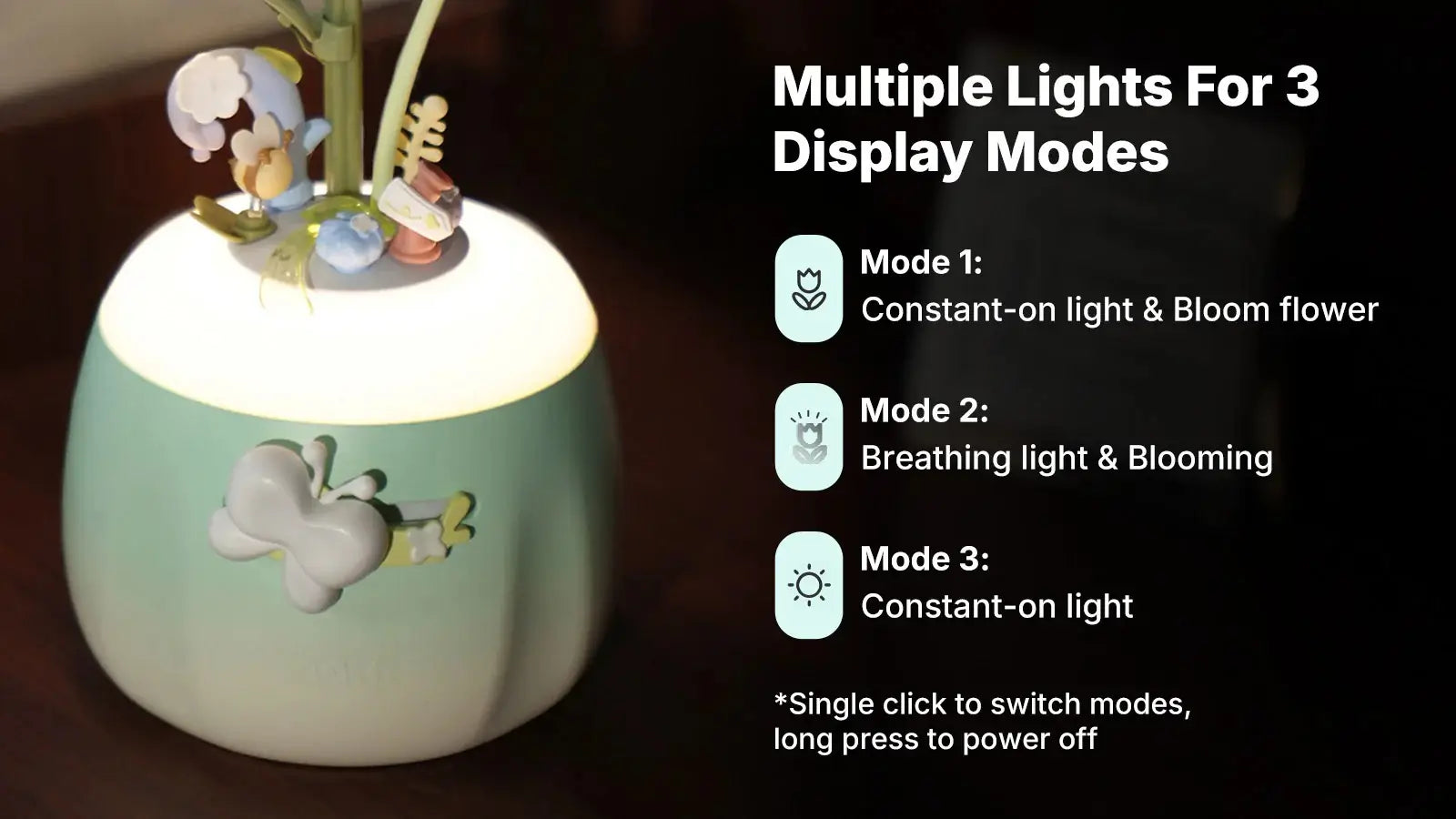 DIY Flower Night Light Kit – ROKR Minty Camellia Lamp AF02S