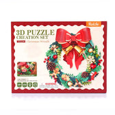 Rolife Christmas Wreath 3D Wooden Puzzle Toys Quiz