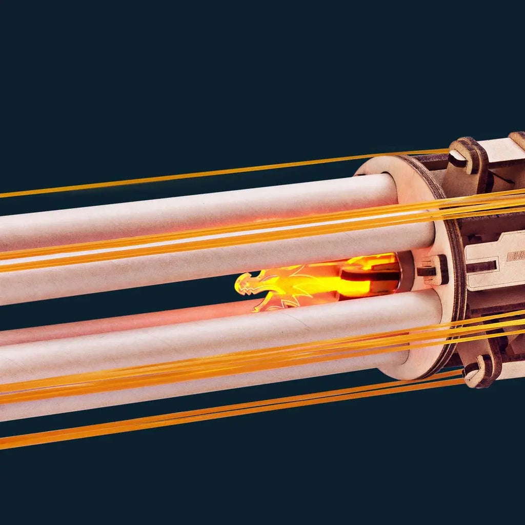 ROKR Rotating-Barrel Machine Toy Gun 3D Wooden Puzzle Toys Quiz