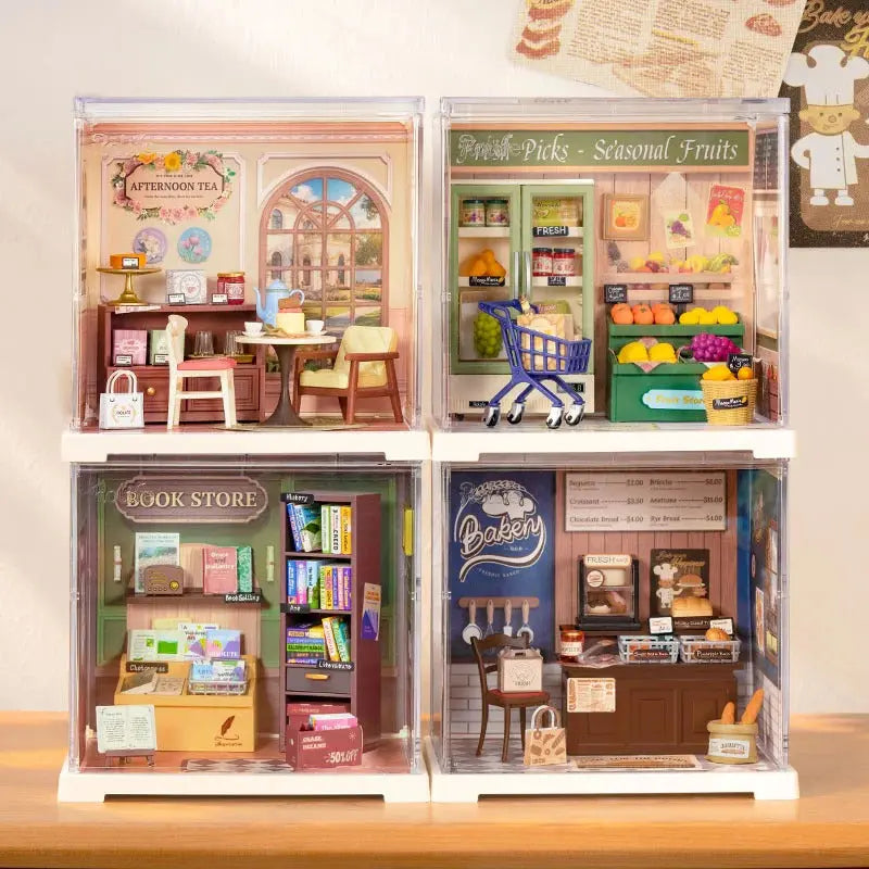Rolife Honey Tea Lounge DIY Miniature House Toys Quiz