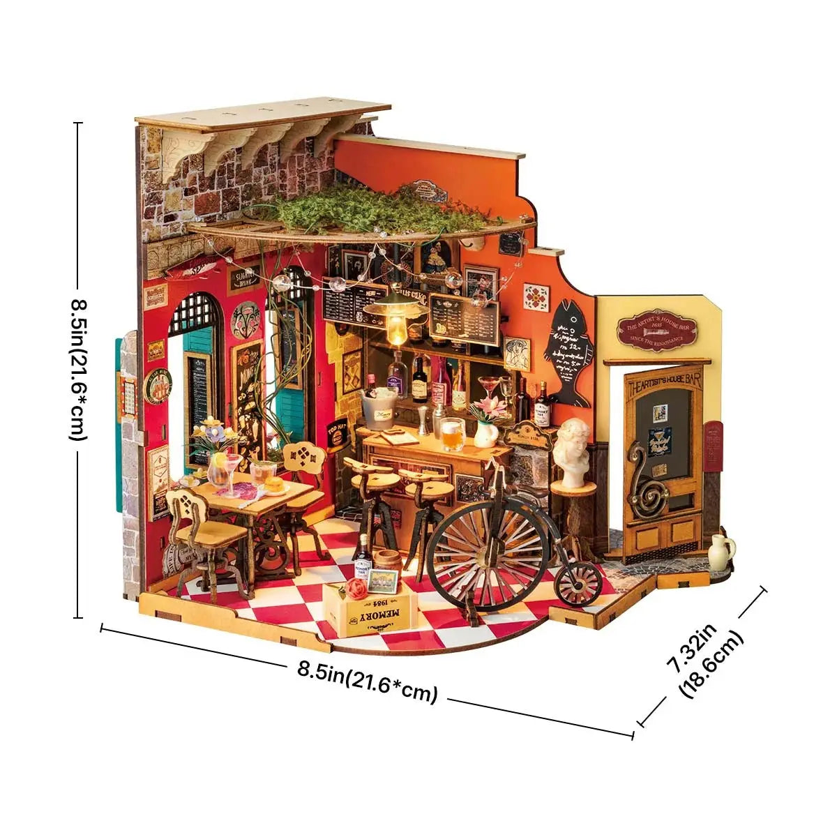 Rolife Cheers Bar & Dining DIY Miniature House Toys Quiz