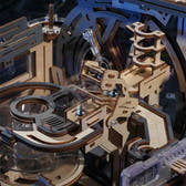 ROKR Marble Spaceport Marble Run 3D Wooden Puzzle Toys Quiz