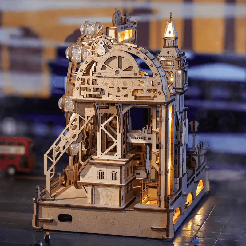 Marble Travel • London Marble Run Wooden 3D Puzzle - Toys Quiz