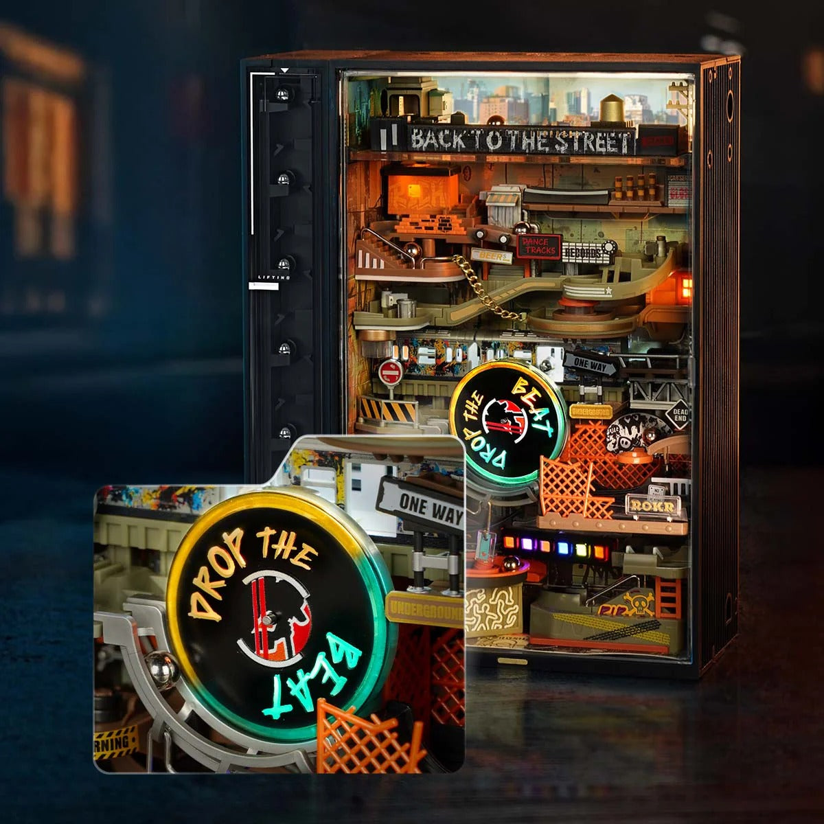 ROKR Hip-Hop Street Marble Run Mechanical 3D Puzzle