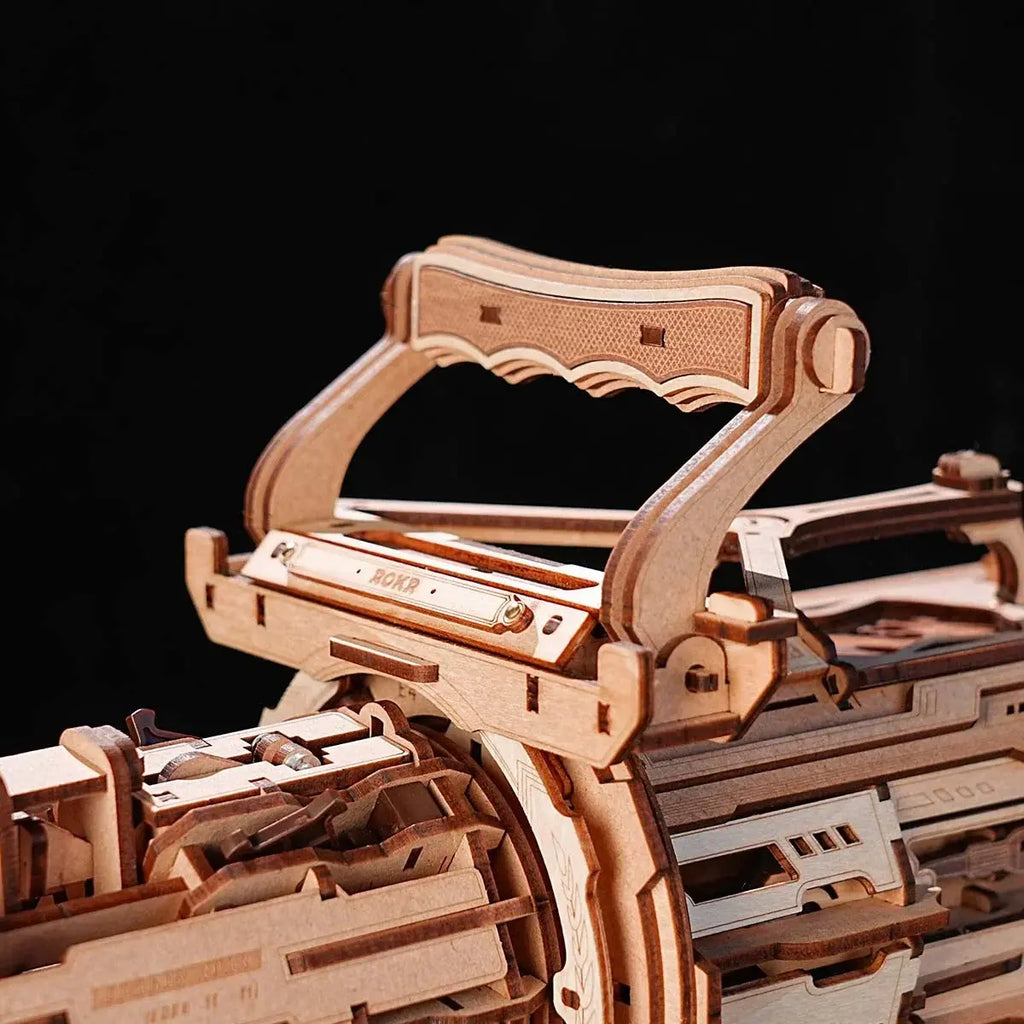 ROKR Rotating-Barrel Machine Toy Gun 3D Wooden Puzzle Toys Quiz