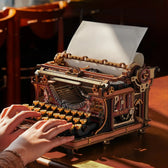 ROKR Mechanický Typewriter Dřevěný 3D Puzzle LK703C (Magic Version) ROKR