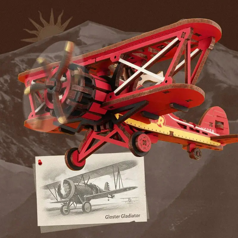 Vintage Biplane-Inspired Design