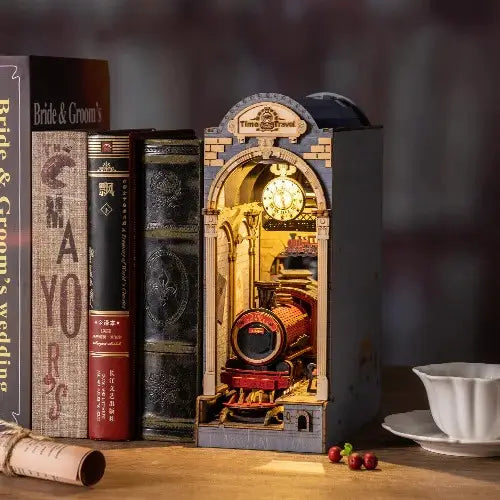 A Lighted Bookshelf Display