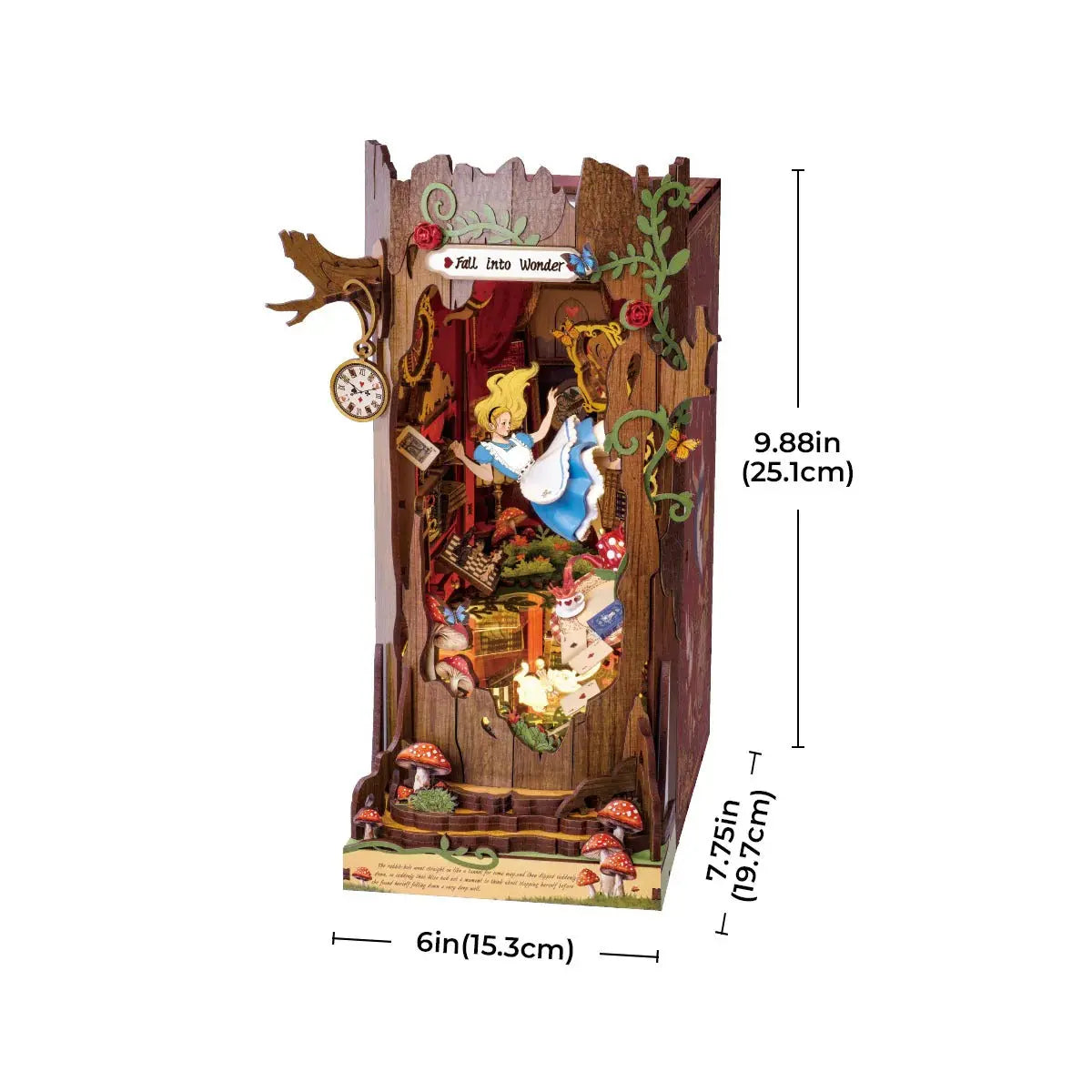 Rolife Fall into Wonder DIY Book Nook Shelf Insert Toys Quiz